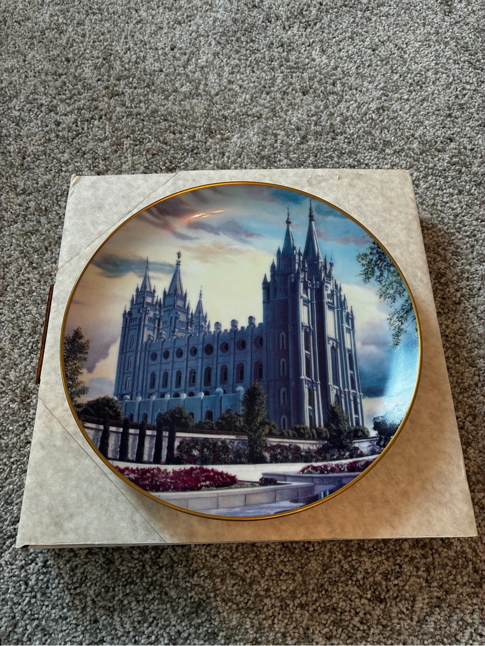 New in Box: Vintage Salt Lake Temple Plate (#4 in Series) by Clayton R. Call